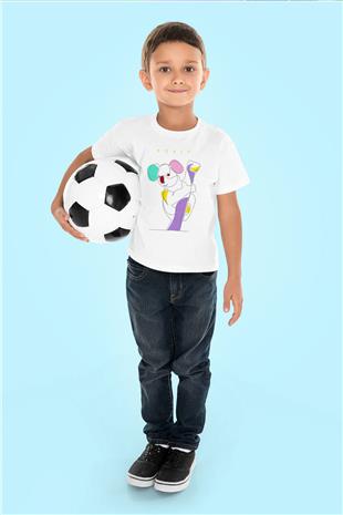 Koala Baskılı Beyaz Unisex Beyaz Çocuk Tişört - Tshirt