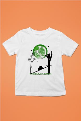Koala Baskılı Beyaz Unisex Beyaz Çocuk Tişört - Tshirt