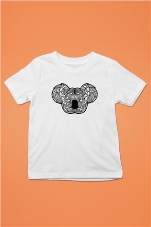 Koala Baskılı Beyaz Unisex Beyaz Çocuk Tişört - Tshirt