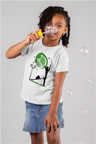 Koala Baskılı Beyaz Unisex Beyaz Çocuk Tişört - Tshirt