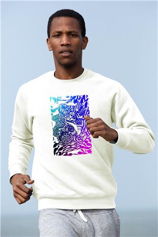 Koala Baskılı Beyaz Unisex Sweatshirt