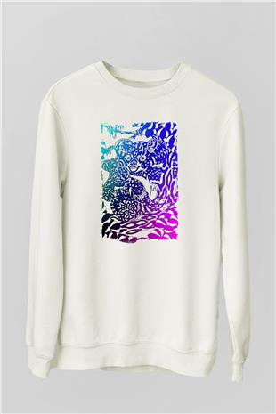 Koala Baskılı Beyaz Unisex Sweatshirt
