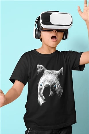Koala Baskılı Unisex Siyah Çocuk Tişört - Tshirt