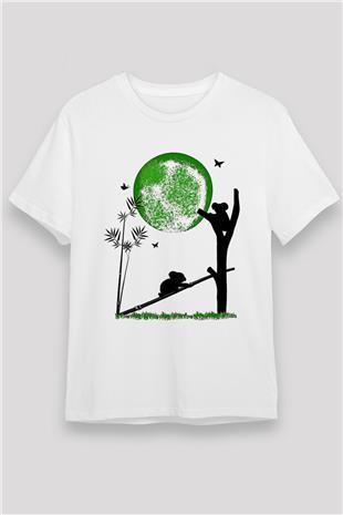 Koala Unisex Baskılı Beyaz Tişört - Tshirt