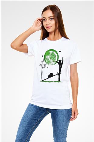 Koala Unisex Baskılı Beyaz Tişört - Tshirt