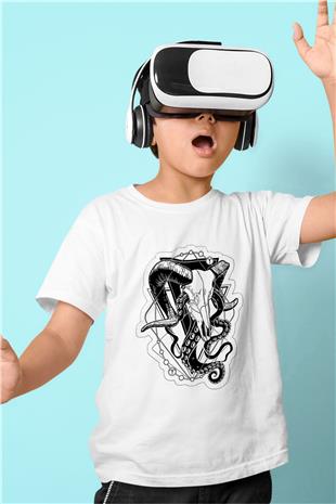Koç Burcu Baskılı Beyaz Unisex Beyaz Çocuk Tişört - Tshirt