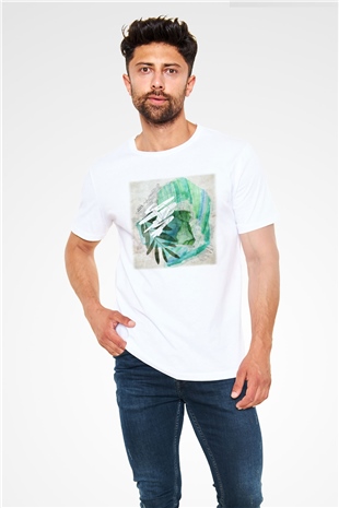 Kolaj Beyaz Unisex Tişört T-Shirt - TişörtFabrikası