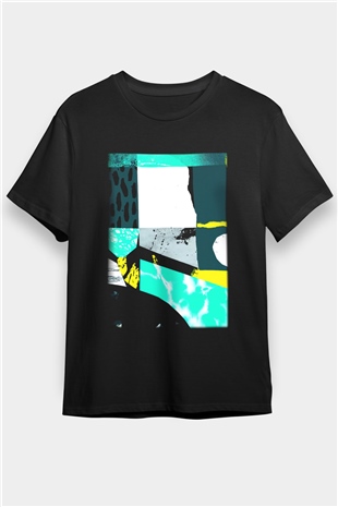 Kolaj Siyah Unisex Tişört T-Shirt - TişörtFabrikası
