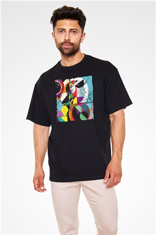 Kolaj Siyah Oversize Tişört Oversize T-shirt - TişörtFabrikası