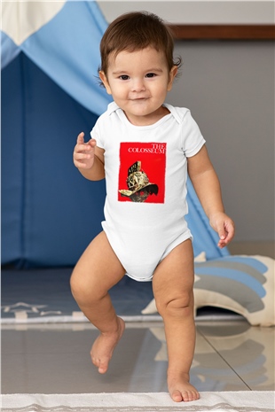 Kolezyum Baskılı Beyaz Unisex Bebek Body - Zıbın