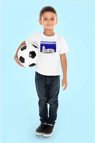 Kolezyum Beyaz Unisex Çocuk Tişört