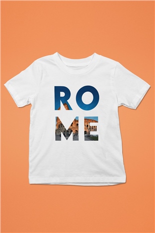Kolezyum Beyaz Unisex Çocuk Tişört