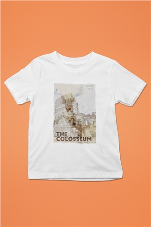 Kolezyum Beyaz Unisex Çocuk Tişört