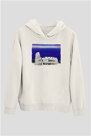 Kolezyum Beyaz Unisex Hoodie