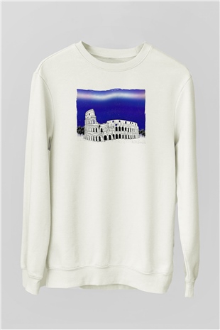 Kolezyum Beyaz Unisex Sweatshirt
