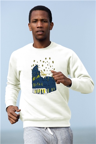 Kolezyum Beyaz Unisex Sweatshirt