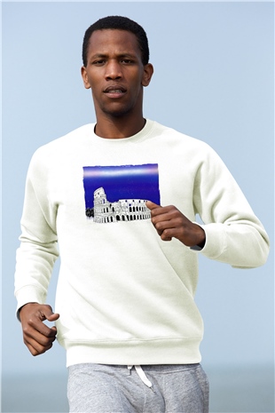 Kolezyum Beyaz Unisex Sweatshirt