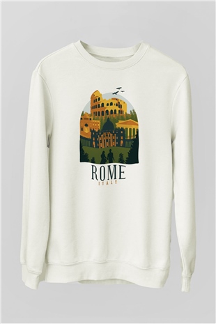 Kolezyum Beyaz Unisex Sweatshirt