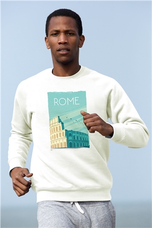 Kolezyum Beyaz Unisex Sweatshirt
