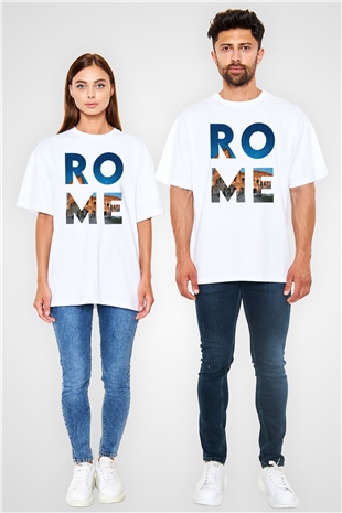 Kolezyum Beyaz Oversize Tişört Oversize T-shirt - TişörtFabrikası