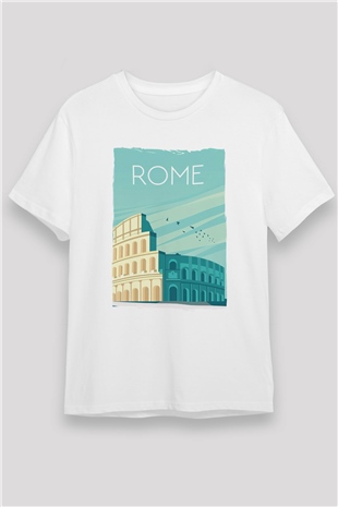 Kolezyum Beyaz Unisex Tişört T-Shirt - TişörtFabrikası
