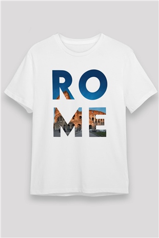 Kolezyum Beyaz Unisex Tişört T-Shirt - TişörtFabrikası