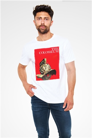 Kolezyum Beyaz Unisex Tişört T-Shirt - TişörtFabrikası