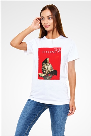 Kolezyum Beyaz Unisex Tişört T-Shirt - TişörtFabrikası