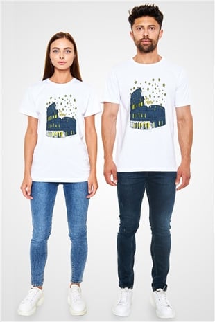 Kolezyum Beyaz Unisex Tişört T-Shirt - TişörtFabrikası