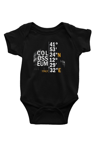 Kolezyum Siyah Bebek Body - Zıbın