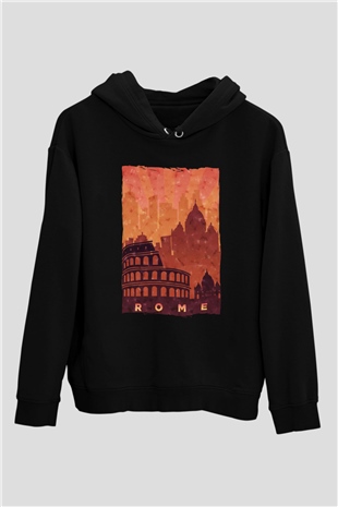 Kolezyum Siyah Unisex Hoodie