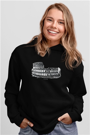 Kolezyum Siyah Unisex Hoodie
