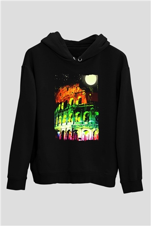 Kolezyum Siyah Unisex Hoodie