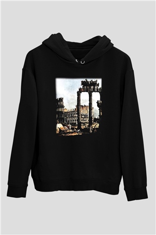 Kolezyum Siyah Unisex Hoodie