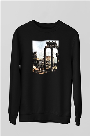 Kolezyum Siyah Unisex Sweatshirt