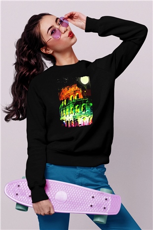Kolezyum Siyah Unisex Sweatshirt
