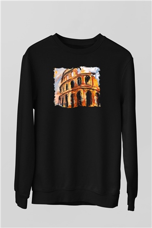 Kolezyum Siyah Unisex Sweatshirt