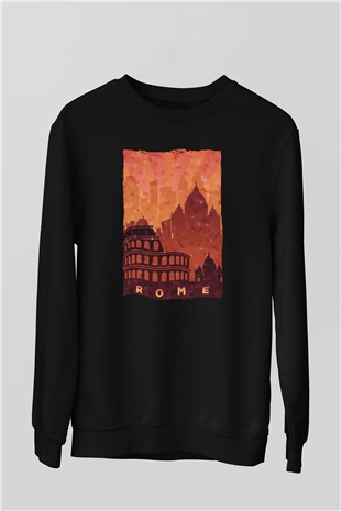 Kolezyum Siyah Unisex Sweatshirt
