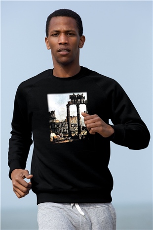 Kolezyum Siyah Unisex Sweatshirt