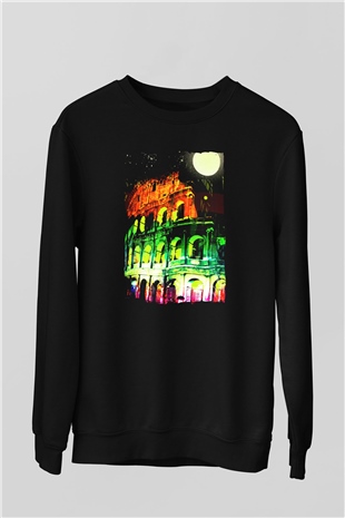 Kolezyum Siyah Unisex Sweatshirt