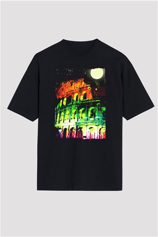 Kolezyum Siyah Oversize Tişört Oversize T-shirt - TişörtFabrikası
