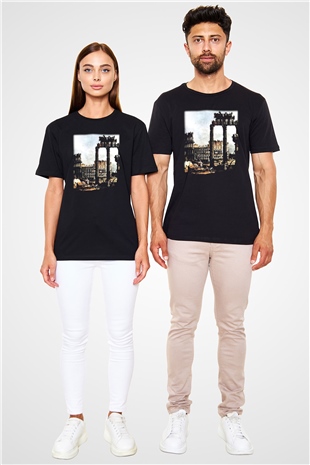 Kolezyum Siyah Unisex Tişört T-Shirt - TişörtFabrikası