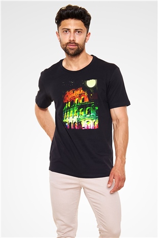 Kolezyum Siyah Unisex Tişört T-Shirt - TişörtFabrikası