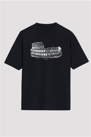 Kolezyum Siyah Oversize Tişört Oversize T-shirt - TişörtFabrikası