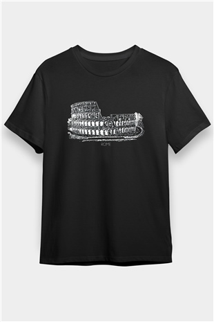 Kolezyum Siyah Unisex Tişört T-Shirt - TişörtFabrikası