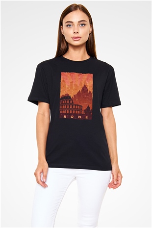 Kolezyum Siyah Unisex Tişört T-Shirt - TişörtFabrikası