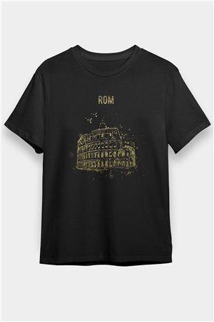 Kolezyum Siyah Unisex Tişört T-Shirt - TişörtFabrikası