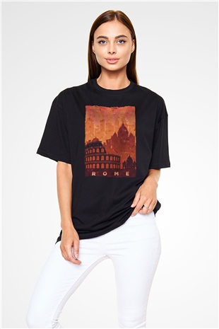 Kolezyum Siyah Oversize Tişört Oversize T-shirt - TişörtFabrikası