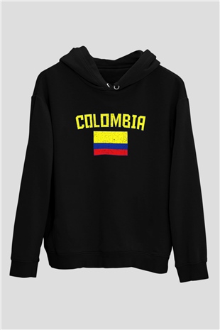Kolombiya Siyah Unisex Hoodie