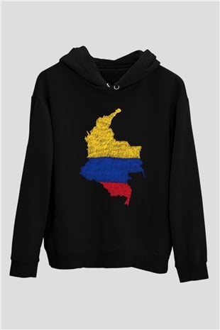 Kolombiya Siyah Unisex Hoodie